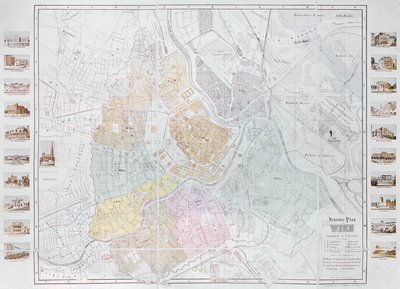 Map of Vienna, published by Klimsch und Co., Frankfurt, c.1860 by German School